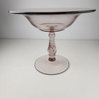 6" Twisted Stem Compote by Fostoria Glass Fairfax Light Purple Footed Candy Dish