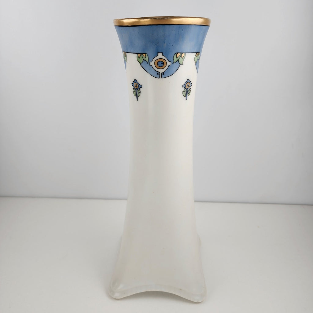 11" Art Nouveau Porcelain Trumpet Vase Elsa Marshall for Bavaria