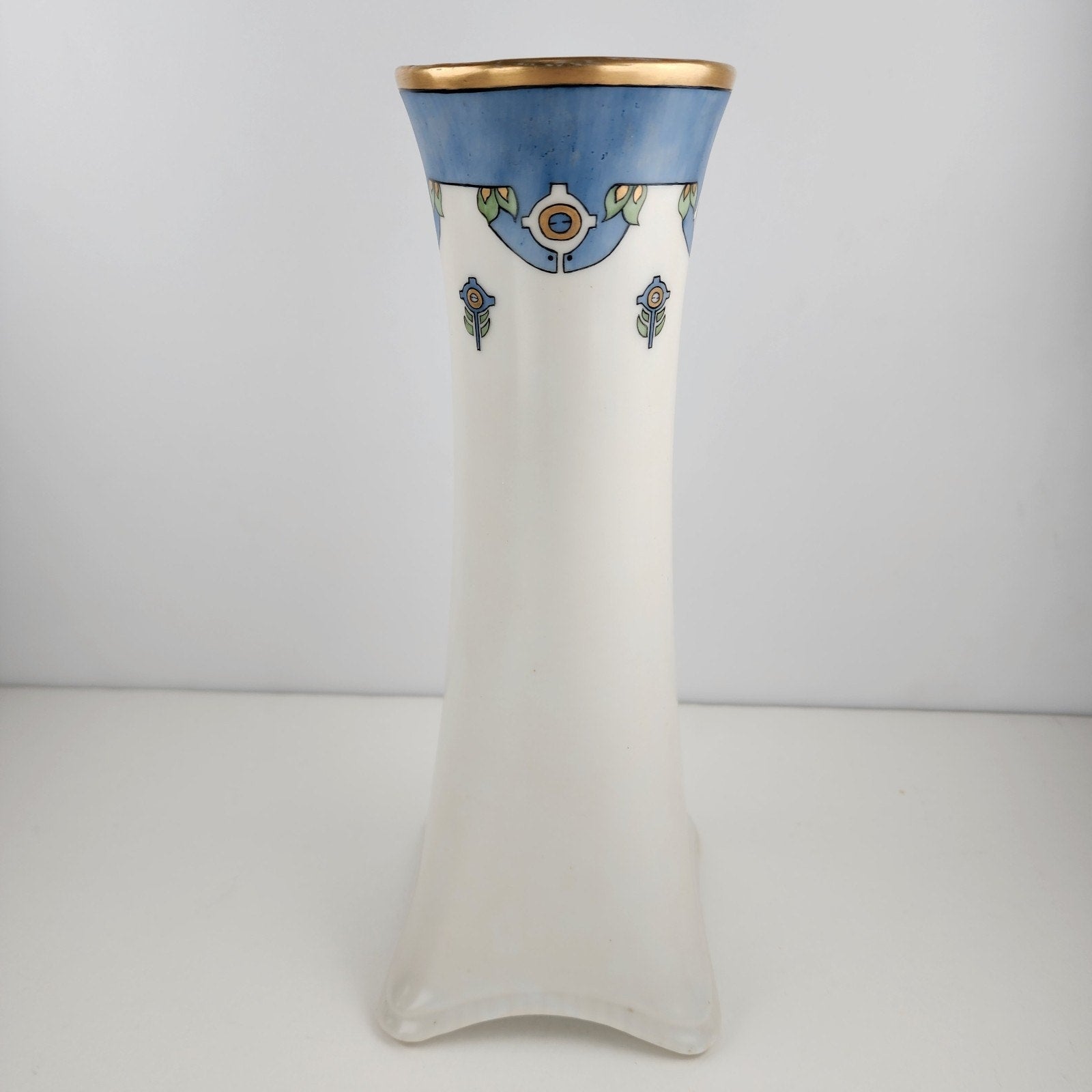 11" Art Nouveau Porcelain Trumpet Vase Elsa Marshall for Bavaria