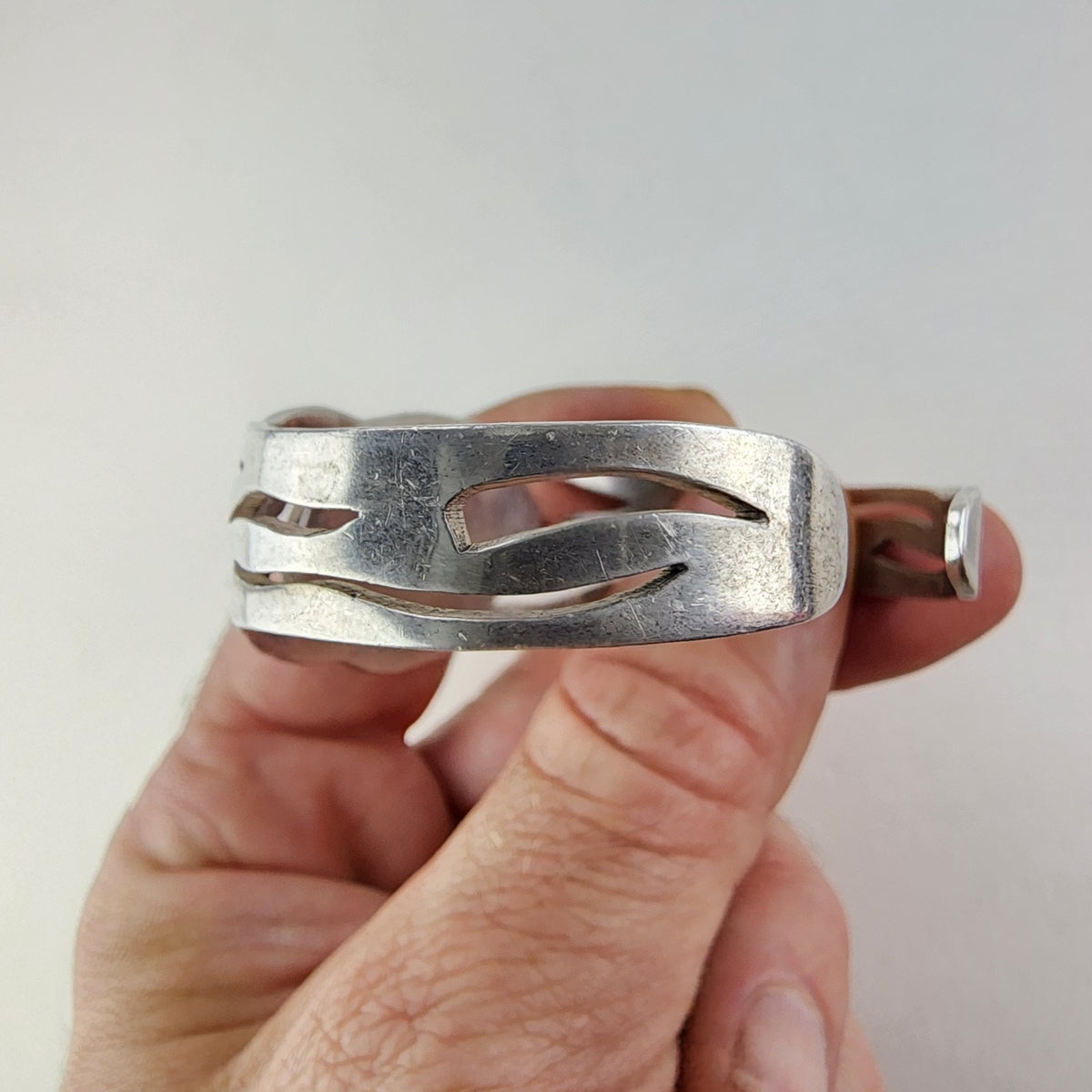 7" Harley Davidson Motorcycles Tribal Cuff Bracelet Sterling Silver 925 Vintage