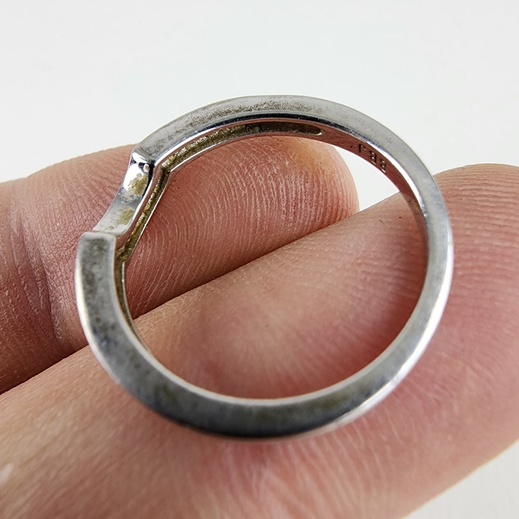 Drop Ring Size 8 Sterling Silver 925 Vintage
