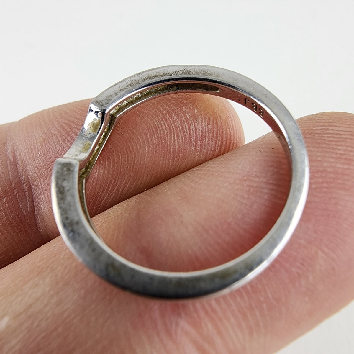 Drop Ring Size 8 Sterling Silver 925 Vintage