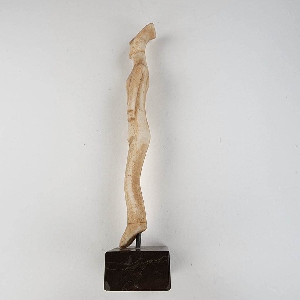 Cycladic Mother Museum Reproduction 8" Figure Sculpture Marble Base Vintage