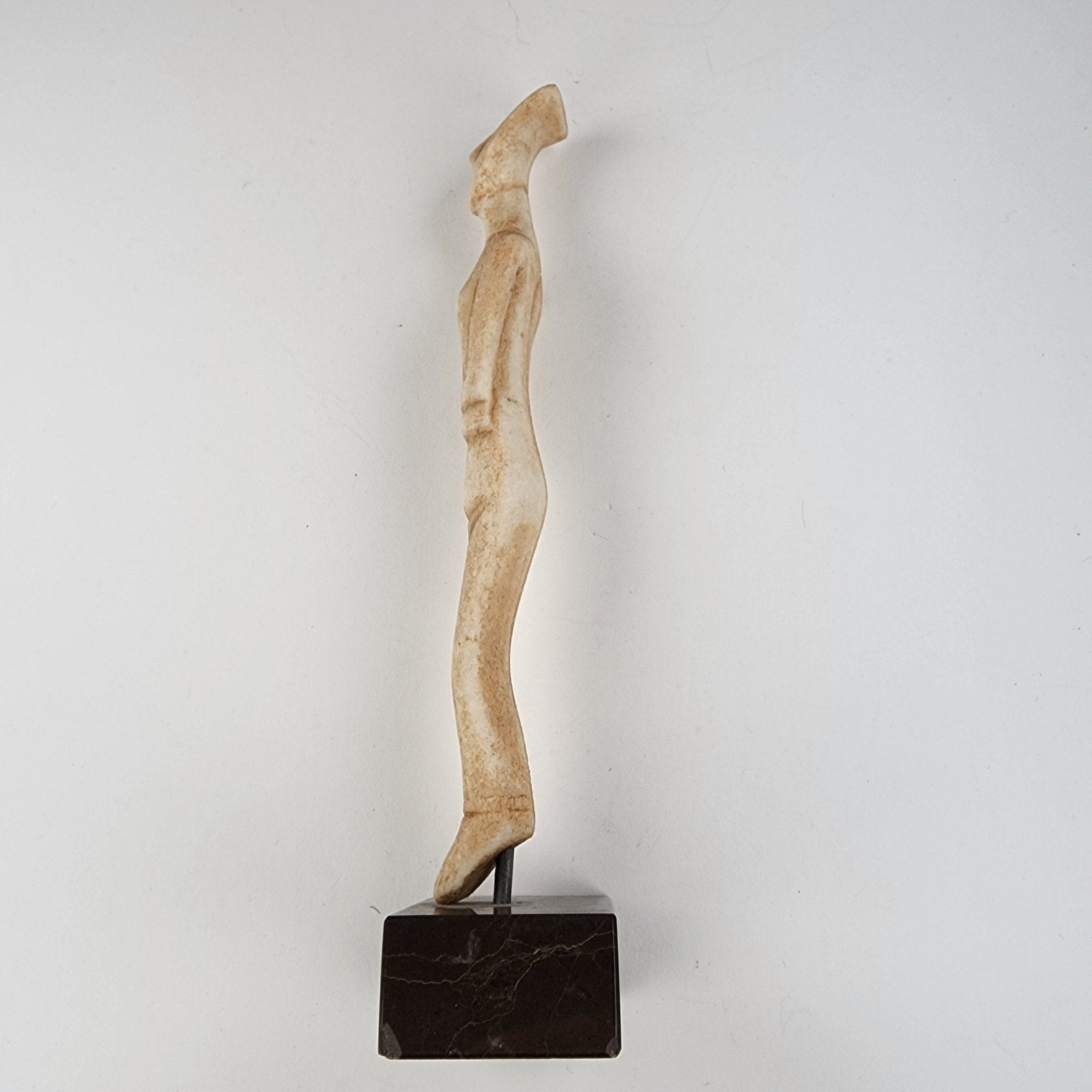 Cycladic Mother Museum Reproduction 8" Figure Sculpture Marble Base Vintage