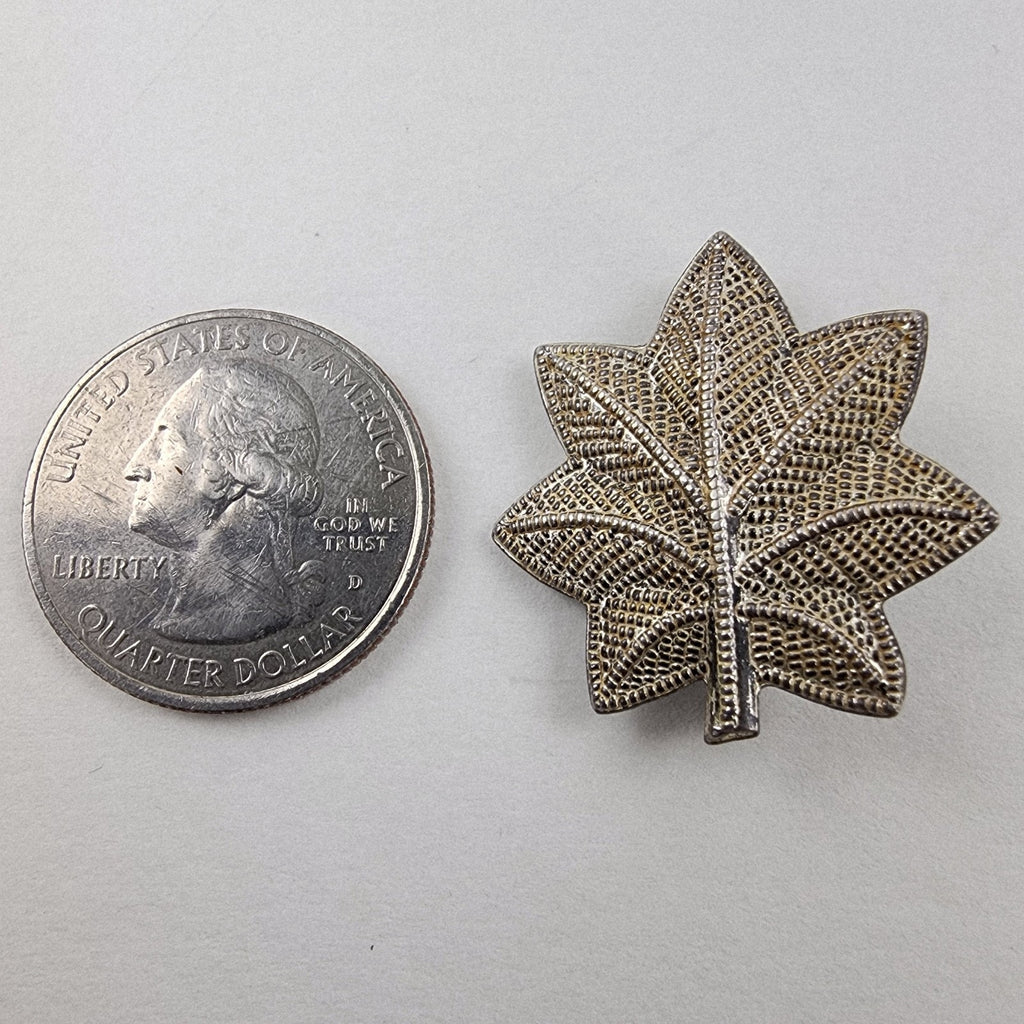 Textured Maple Leaf Brooch Sterling Silver 925 Vintage