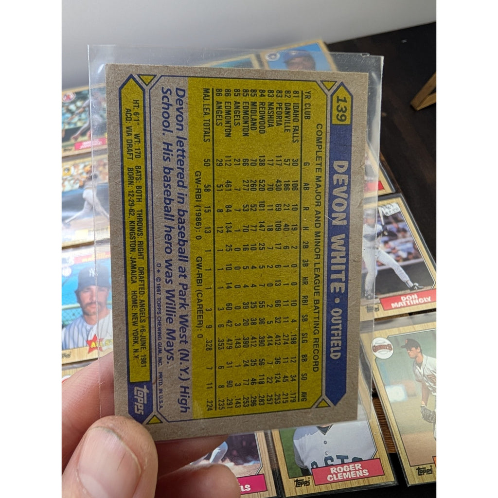 1987 Topps Baseball Woodgrain Border All Stars 20 Card Set NM to M