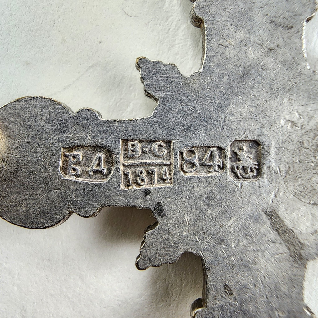 1874 Russian Imperial Cross 84 Sterling Silver 875 Moscow Jesus Corpus Crucifix