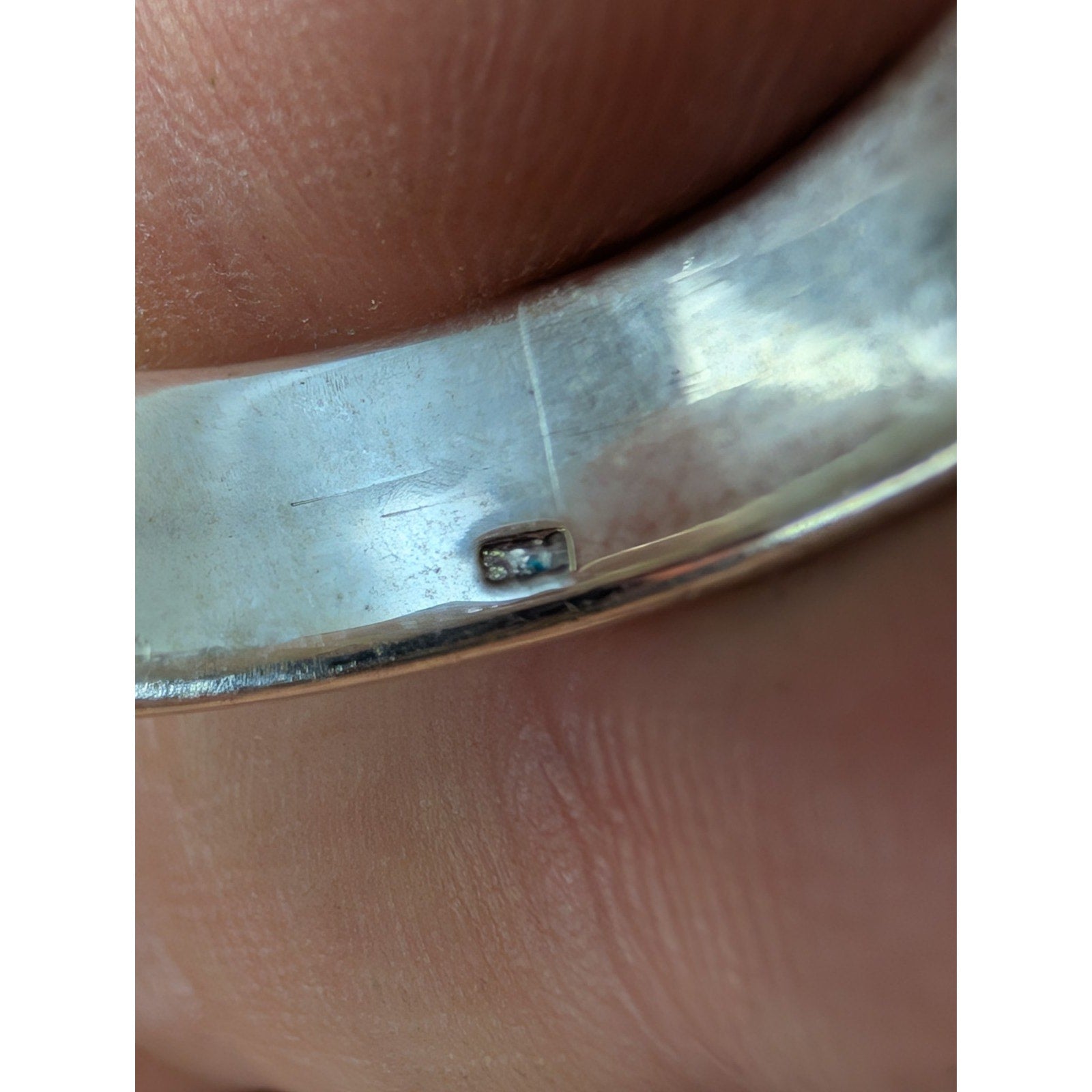Southwestern Stamped Band Sterling Silver 925 Ring Size 13 3/4