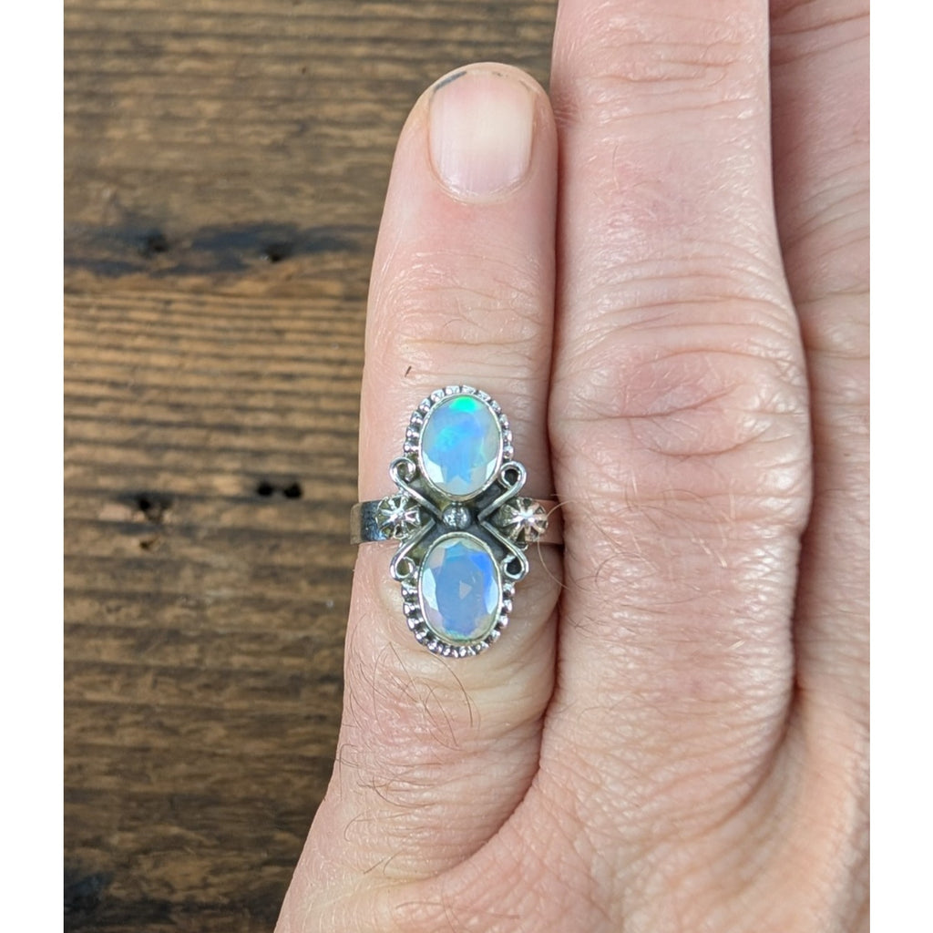 Southwestern Ethopian Opal Sterling Silver 925 Ring Size 7 New