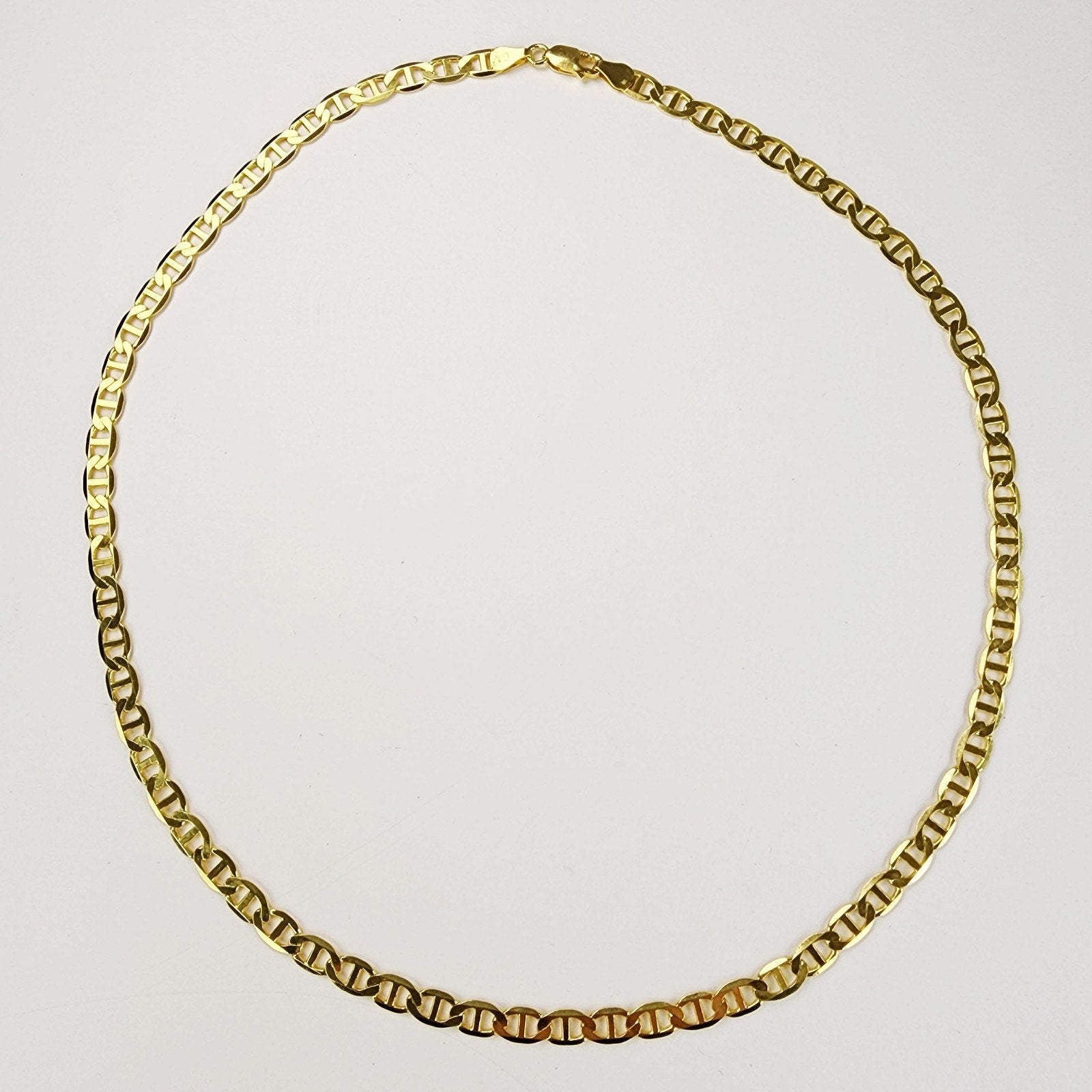 5mm Anchor Link 20" Gold Over Sterling Silver 925 Chain Necklace New