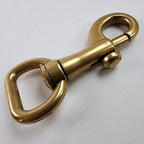 Coach Logo Brand Brass Spring Hook Keychain Fob