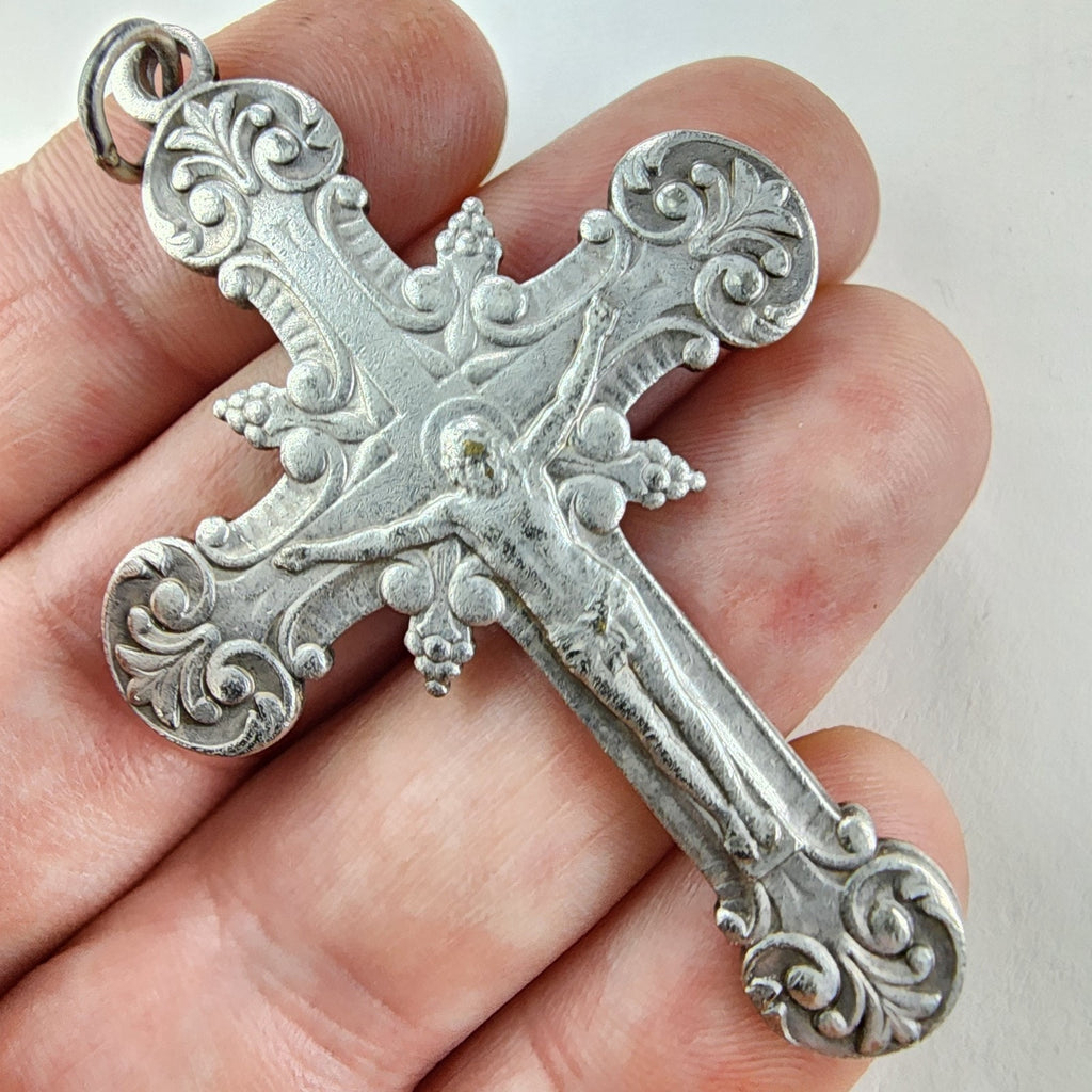 1874 Russian Imperial Cross 84 Sterling Silver 875 Moscow Jesus Corpus Crucifix