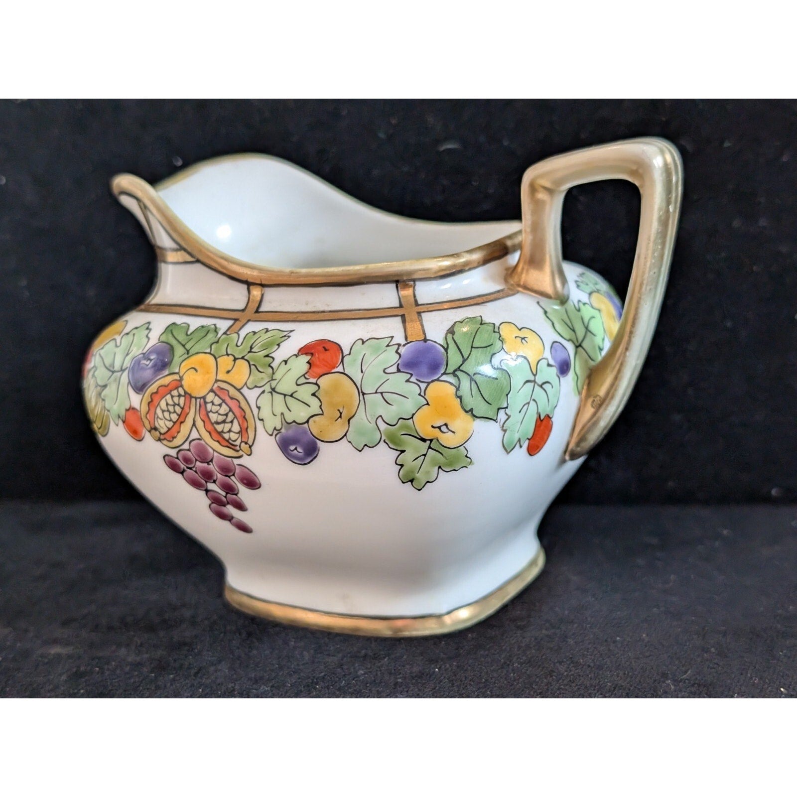 NORITAKE Nippon Japan Coffee Sugar Creamer Gilded Porcelain
