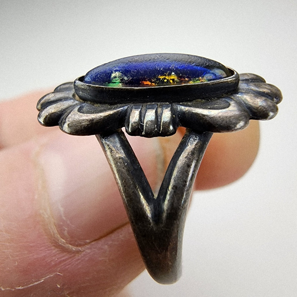 Southwestern Native Ring Size 6 1/2 Sterling Silver 925 Vintage