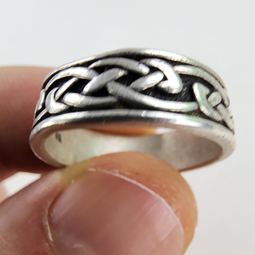 Celtic Knot Band Ring Size 8 1/2 Sterling Silver 925 Wheeler Manufacturing Co