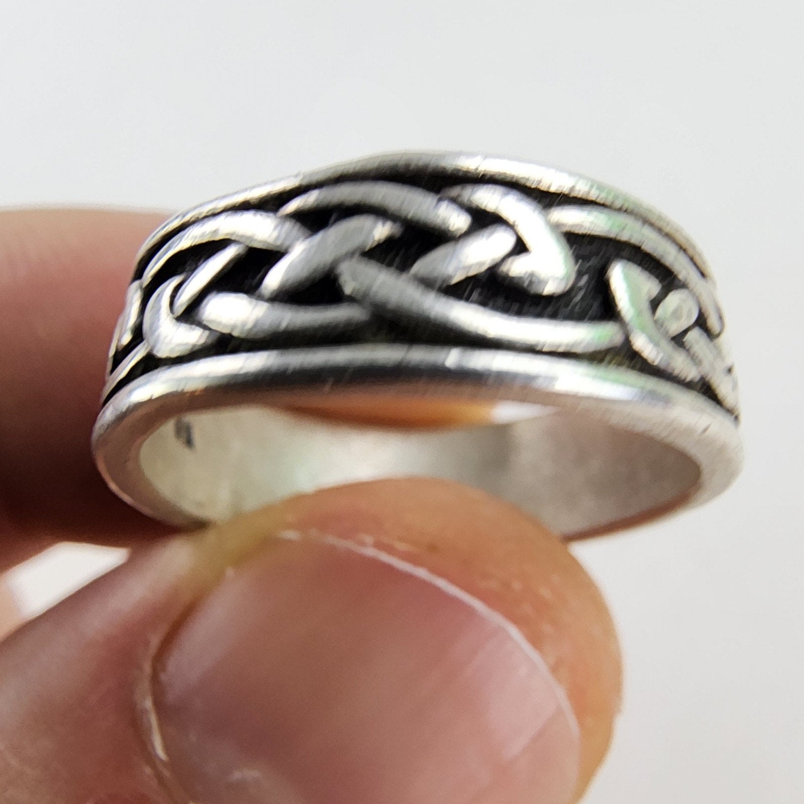 Celtic Knot Band Ring Size 8 1/2 Sterling Silver 925 Wheeler Manufacturing Co