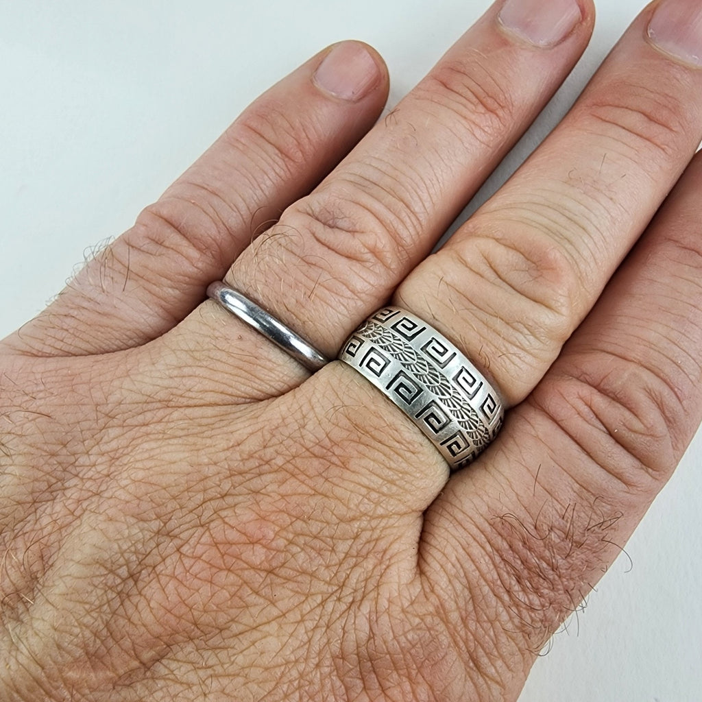 Wedding Band Ring Size 12 1/2 Sterling Silver 925 Vintage