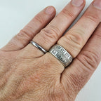 Wedding Band Ring Size 12 1/2 Sterling Silver 925 Vintage