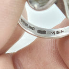 Foil Faux Opal Cabochon Ring Size 6 Sterling Silver 925 Vintage