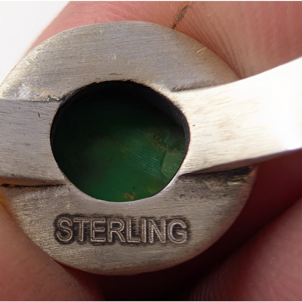 Southwestern Green Mohave Turquoise Sterling Silver 925 Ring Size 10