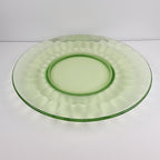 8" Federal Glass UV Uranium Glow Glass Salad Plate Vintage Green