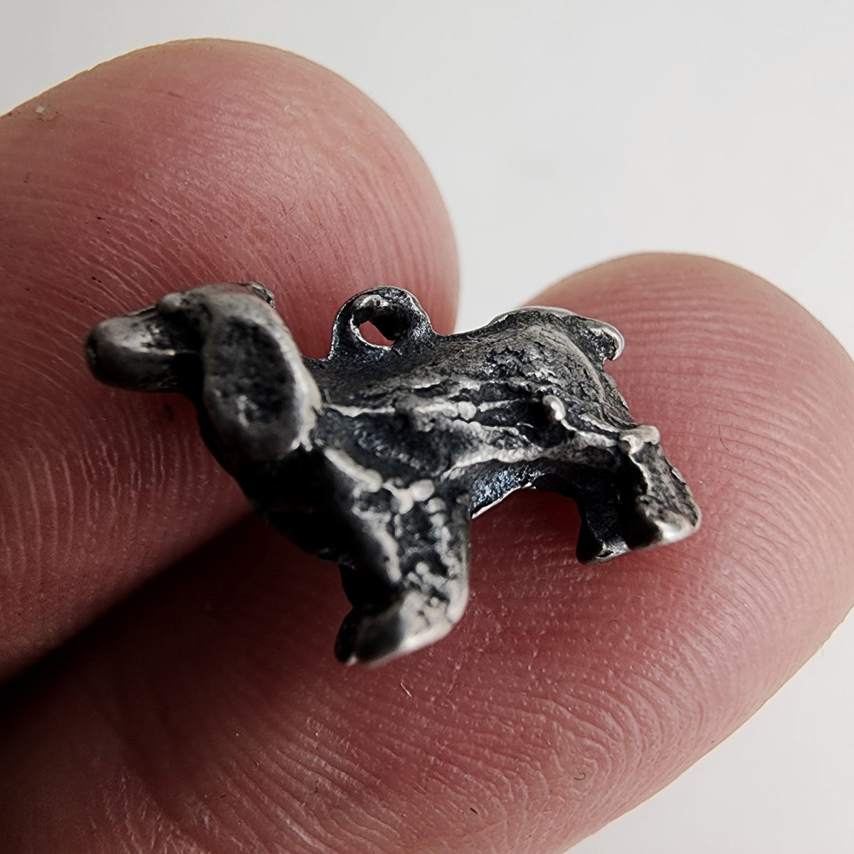 Vintage Dachshund Dog Charm in Sterling Silver 925