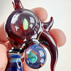 Doshworld Opal Amulet Pendant Boro Heady Glass Signed Dosh