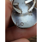 Old Pawn CORAL and TURQUOISE Sterling Silver 925 Ring Size 7