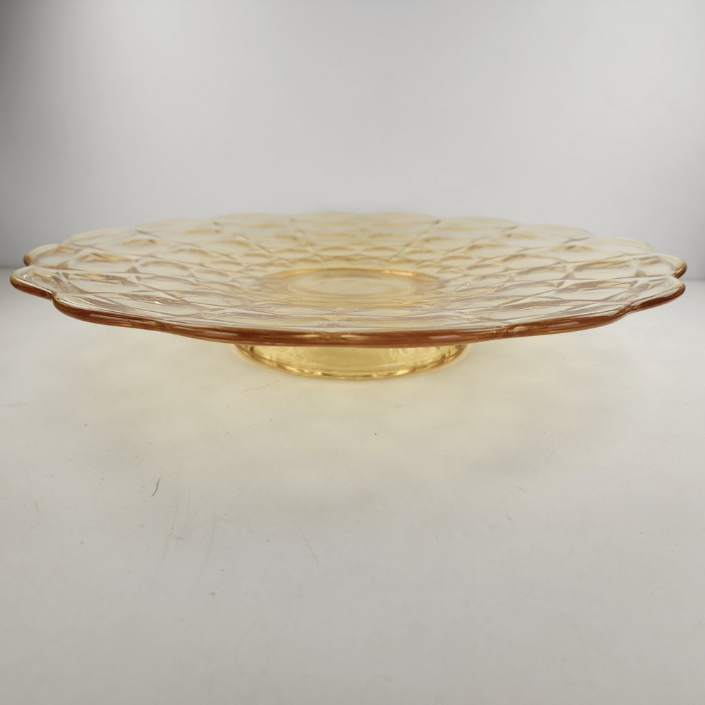Vintage Indiana Glass Tiara Constellation Footed serving Cake Plate
