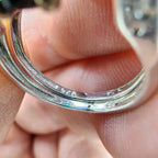 Sapphire Turkish Reversible Ring Size 6 Sterling Silver 925 Vintage