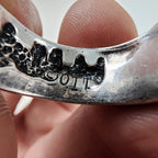 Ted Ott Elephant Eternity Band Ring Size 8 1/4 in Sterling Silver 925
