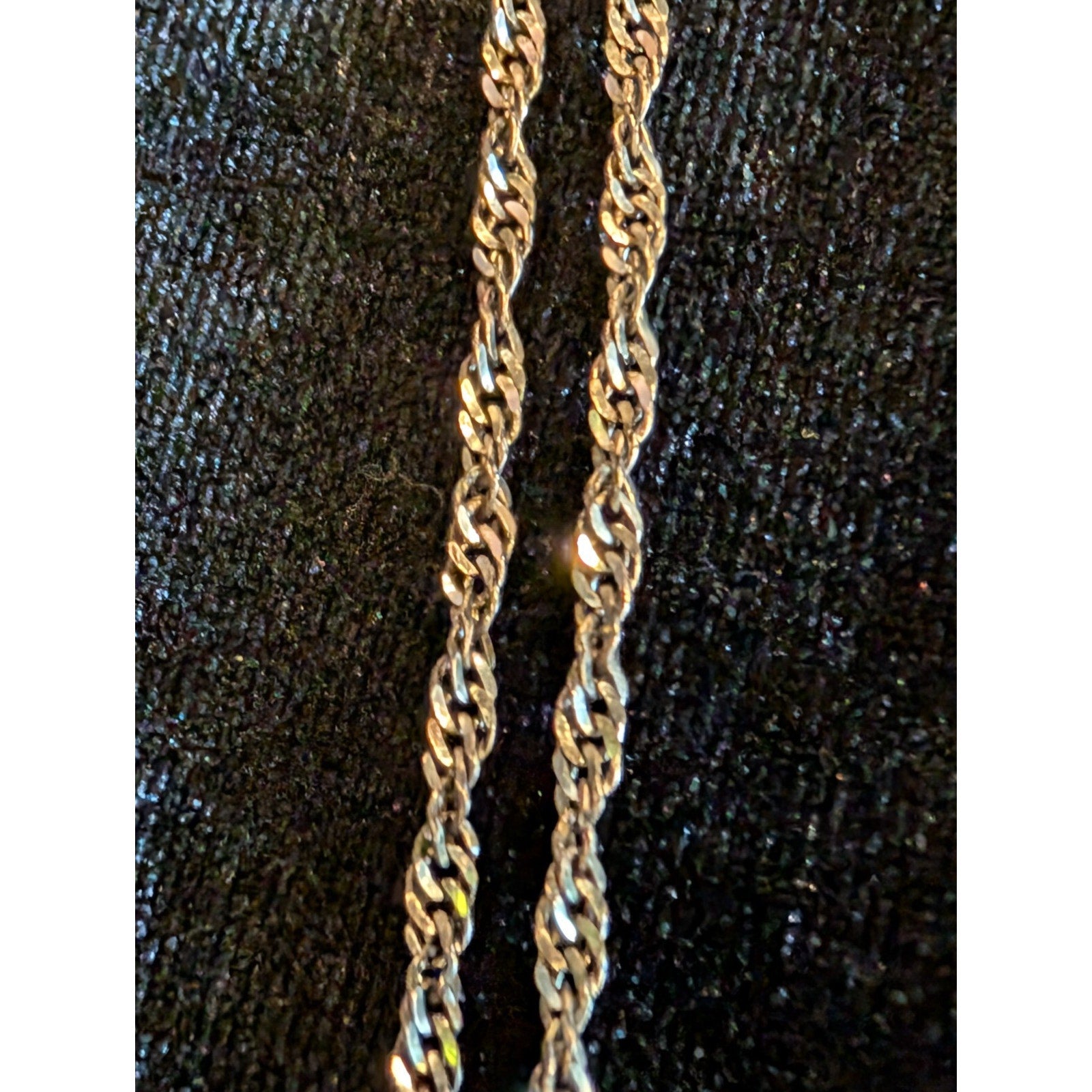 KYANITE Sterling Silver 925 Rough Crystal Pendant with 22" Twisted Rope Chain