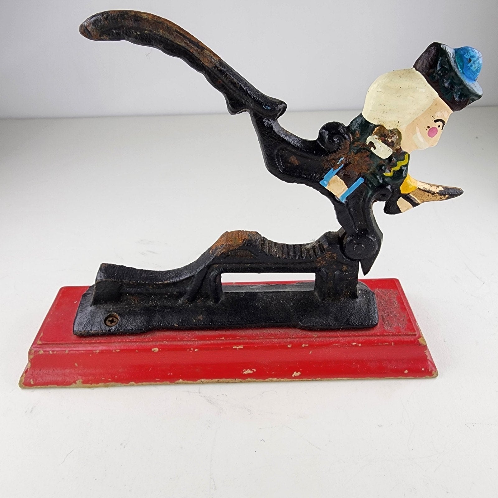 Colonial Toy Soldier Antique Painted Cast Iron Nutcracker