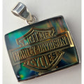 Harley Davidson Sterling Silver 925 Multicolor Opalescent Pendant