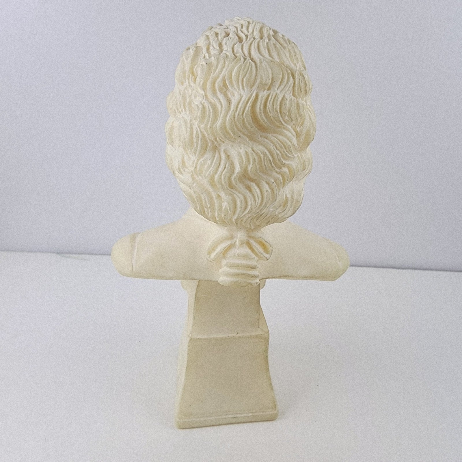 4" Mozart Bust Figure Vintage White Stone