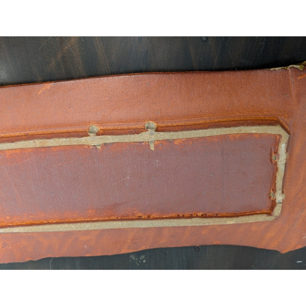 Handmade Studio Pottery Fall Leaves Tray Autumn Colors
