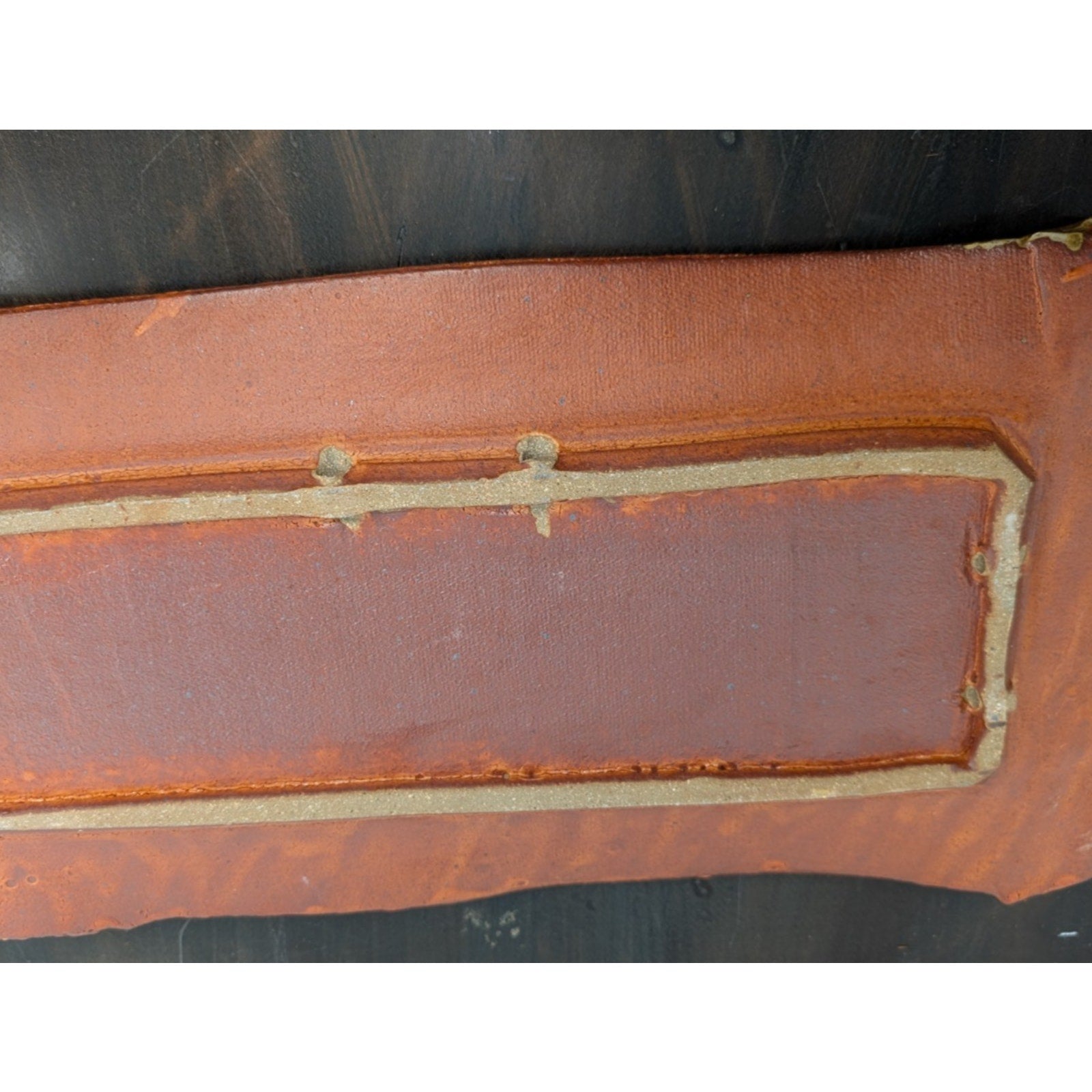 Handmade Studio Pottery Fall Leaves Tray Autumn Colors