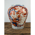 19th C. Japanese Porcelain Imari Ginger Jar Meiji Period 5" Without Lid
