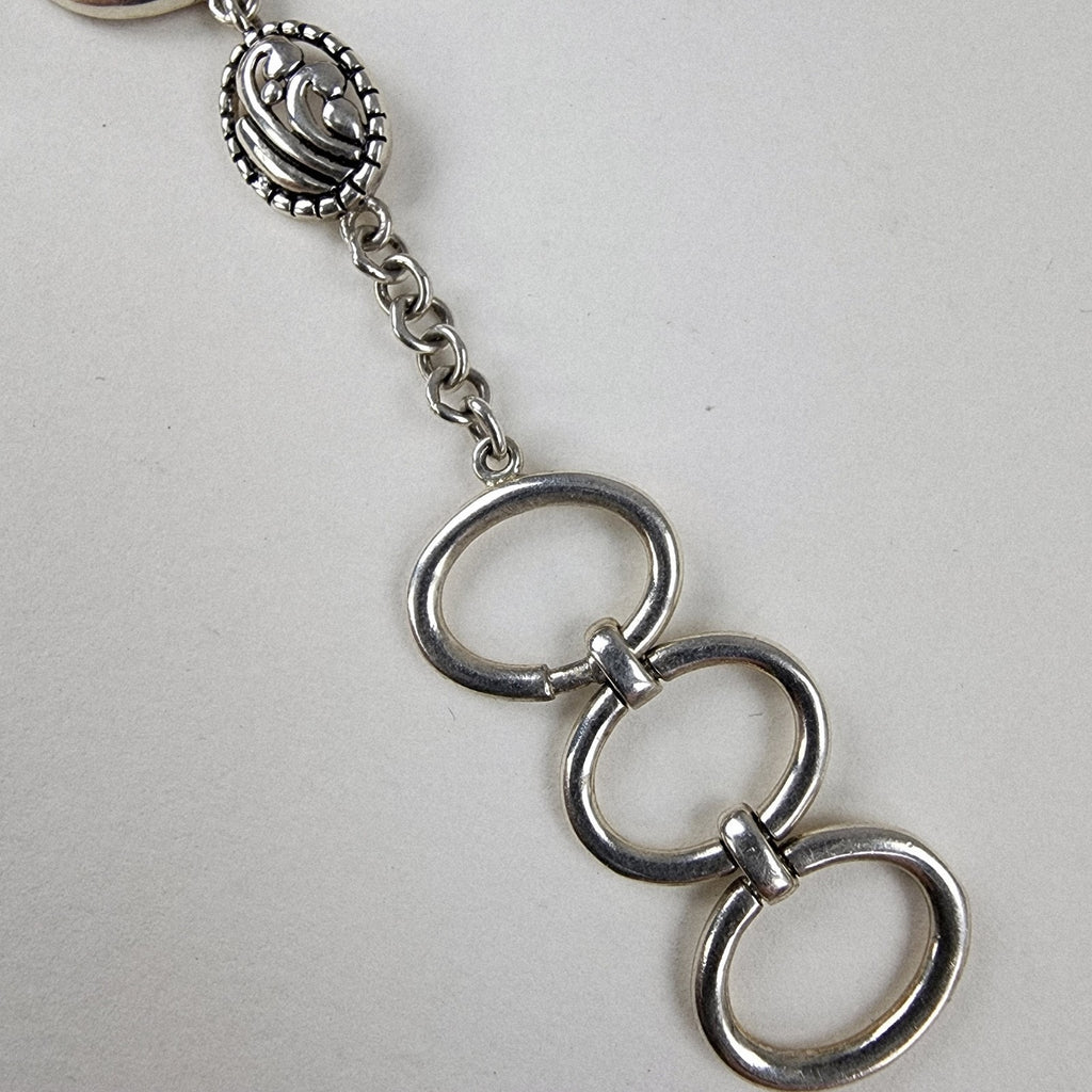 Orange Firefly Bracelet Sterling Silver 925 Adjustable 7" to 8"