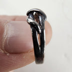 Vintage Braided Crossover Ring Size 5 1/2 in Sterling Silver 925