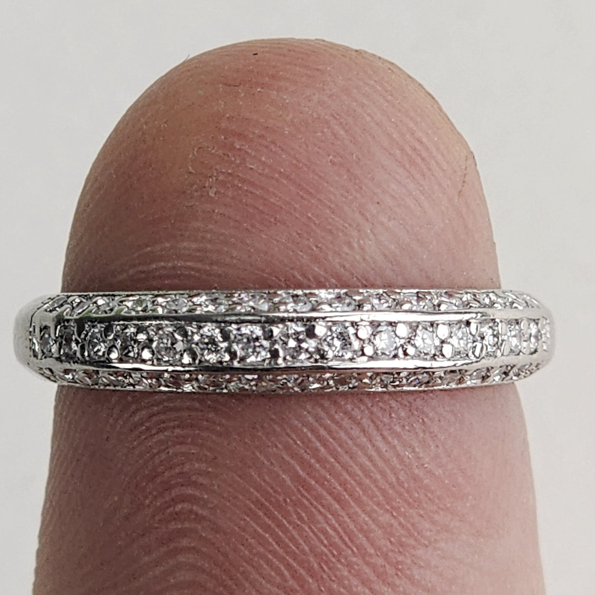 Vintage .900 Platinum Natural Diamond Wedding Set 1.00ct Center Stone 8.2g