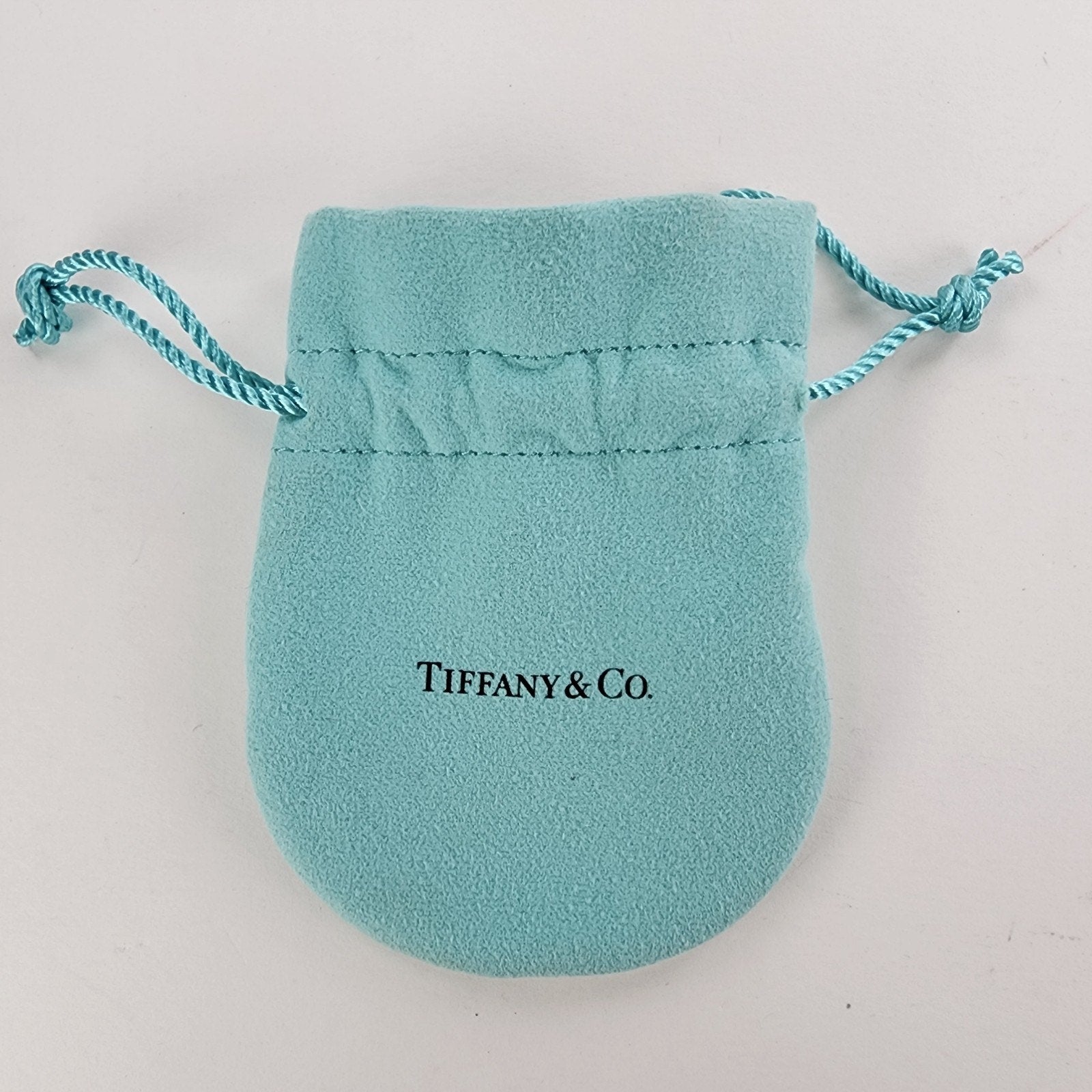 Tiffany & Co Vintage Logo Blue Felt Jewelry Bag