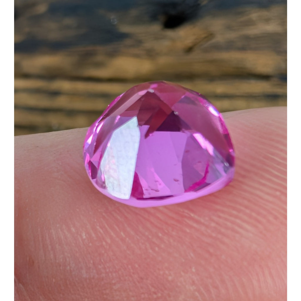 5.25ct Pink SAPPHIRE Heart Cut Lab Created 10mm x 10mm