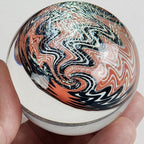 50mm Dichroic Wigwag Marble Borosilicate Glass Handblown Large 2" Size
