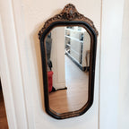 Antique Art Nouveau Carved Gilt Mirror Victorian