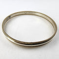 12K Yellow Gold & Sterling Silver 925 Bangle Bracelet by Native Navajo Tahe 2.5"