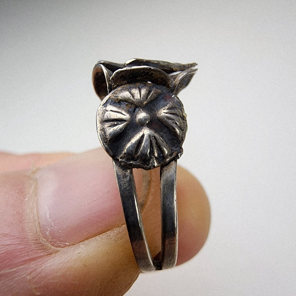 Guardian Angel Ring Size 5 Sterling Silver 925 Vintage