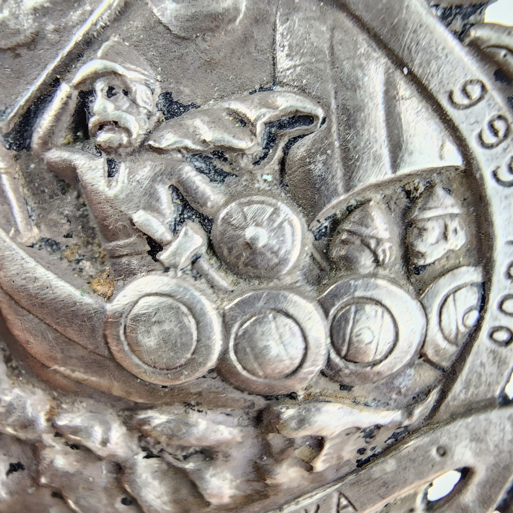 Antique Leif Erikson 830 Silver Brooch Soren Nielsen Norsk Monster Eriksonn