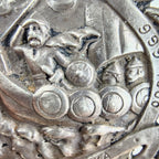 Antique Leif Erikson 830 Silver Brooch Soren Nielsen Norsk Monster Eriksonn