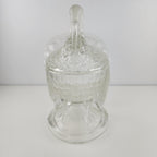 Clear Glass Turkey Lidded Candy Covered Dish by L.E. Smith Vintage